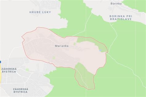 Mapa pútnického miesta Marianka pri Bratislave