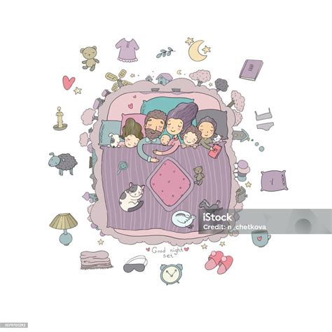 Rodina spí v jednej posteli