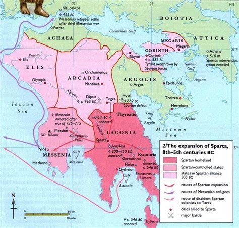 Mapa starovekého Grécka a Malej Ázie