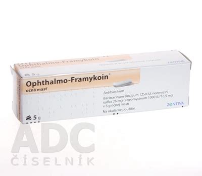 Obal lieku Ophthalmo-Framykoin