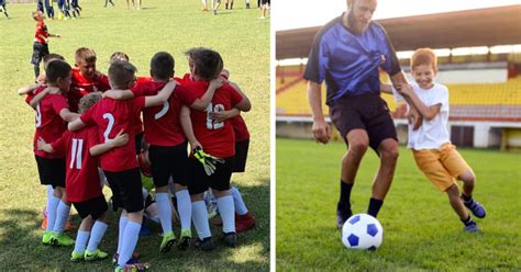 Rodičia povzbudzujúci deti na futbalovom zápase