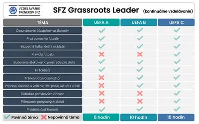 Štruktúra trénerských licencií UEFA