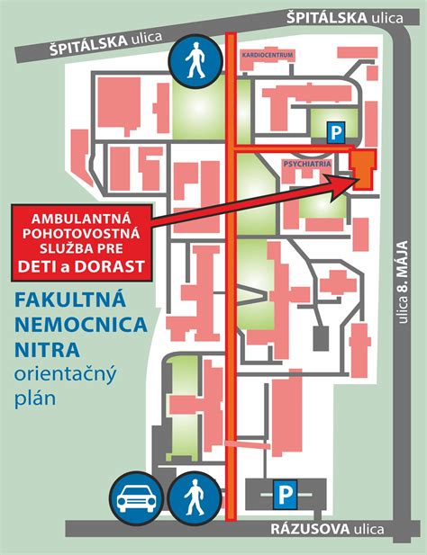 Pohľad na Fakultnú nemocnicu Nitra, Špitálska 6