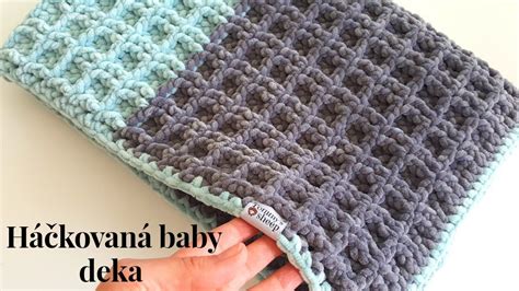 Háčkovaná deka pre bábätko s detailným vzorom