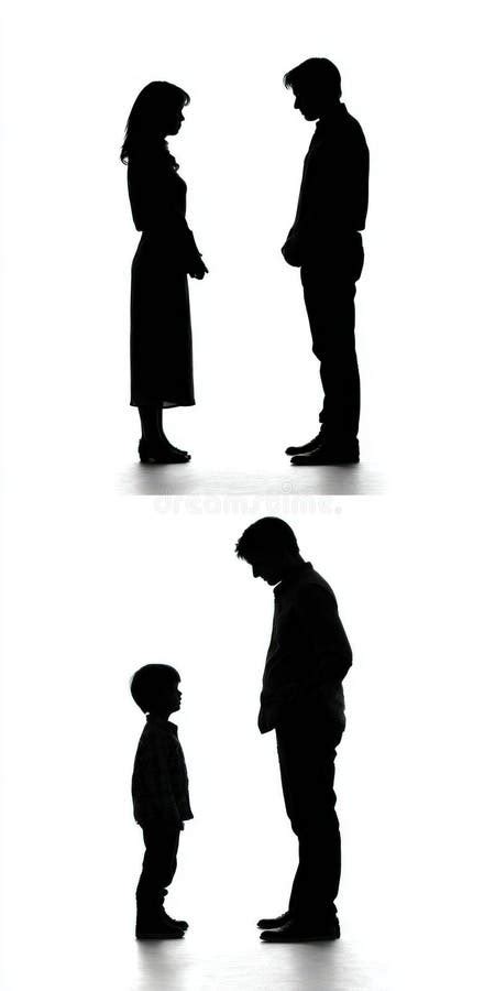 Silhouette of a family with a child, conveying vulnerability and potential hidden danger