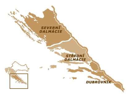 Mapa Dalmácie