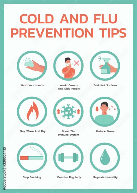 Infographic on flu prevention tips