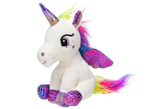 Plyšový jednorožec s krúžkami a šuštiacimi nohami