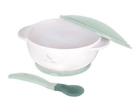 detská miska s prísavkou a lyžičkou