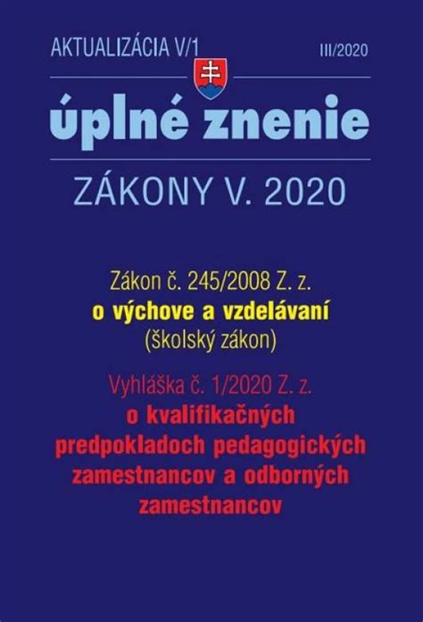 Zákon o výchove a vzdelávaní a jeho hlavné ustanovenia