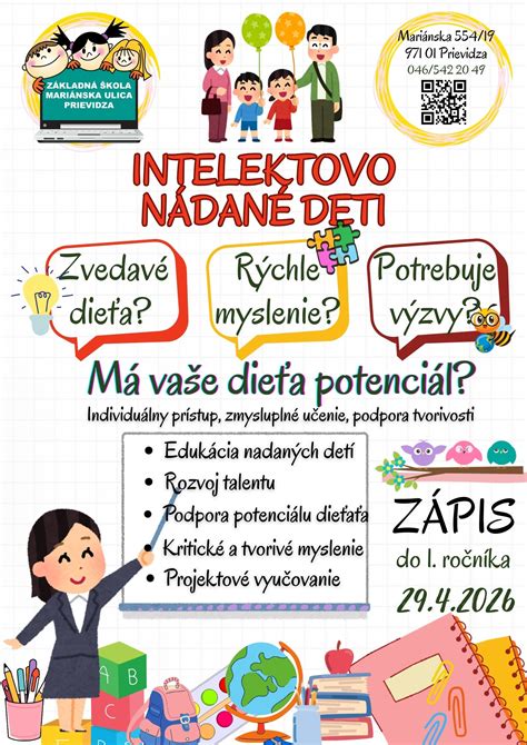Možnosti vzdelávania pre intelektovo nadané deti