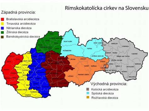 Mapa Žilinskej diecézy