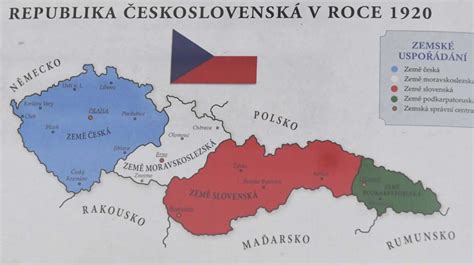 Mapa prvej Československej republiky