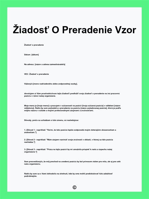 Príklad žiadosti o umiestnenie dieťaťa do jaslí