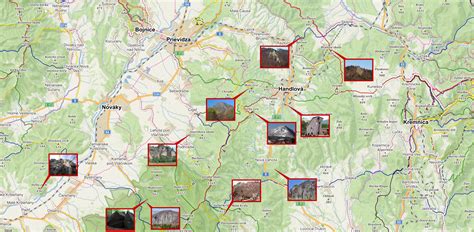 Mapa Bytče a okolia s vyznačenými jasľami