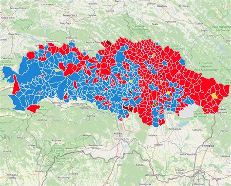 Mapa VÚC a registre