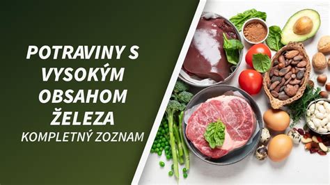 tabuľka potravín s vysokým obsahom železa