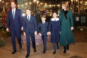 Portrét Kate Middleton a princa Williama s ich tromi deťmi