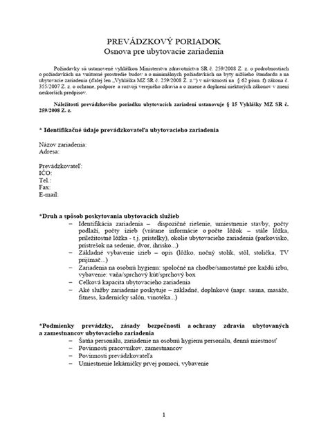 Prevádzkový poriadok detských jaslí