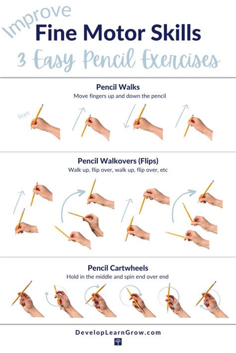 Child performing foot exercises with a pencil