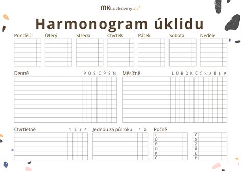 Schéma: Príkladný rodinný harmonogram a rituály