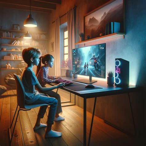 Deti hrajúce počítačovú hru