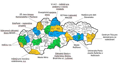 Mapa špecializovaných centier na Slovensku