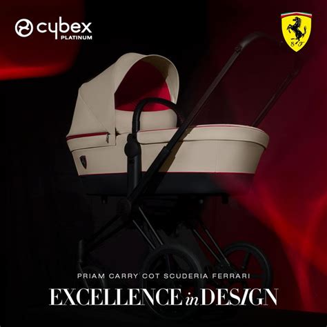 Detailné zábery dizajnových prvkov kočíka CYBEX v edícii Scuderia Ferrari