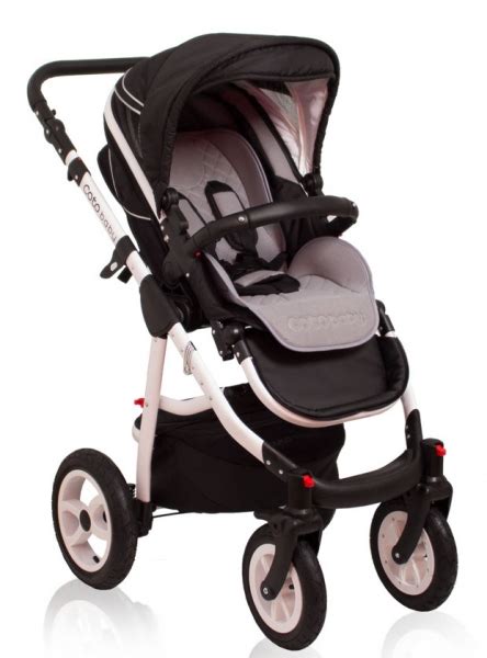 Coto Baby Aprilia 2v1 stroller with detailed features callouts