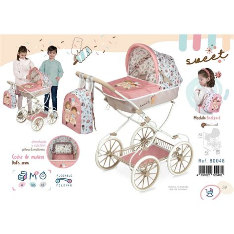 Koláž kočíkov pre bábiky od značiek DeCuevas, New Baby a Smoby