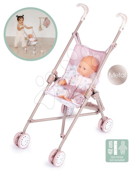 Skladací ružový kočík pre bábiku Baby Annabell v parku