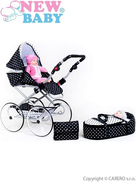Retro dizajn kočíka pre bábiky New Baby Natálka