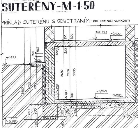 detaily vnútornej štruktúry hlbokej vaničky s odvetrávaním
