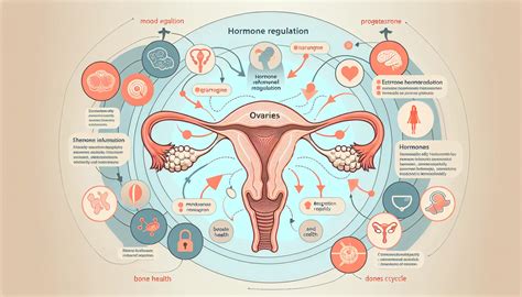 Schéma pôsobenia myo-inozitolu na hormonálnu rovnováhu a vaječníky
