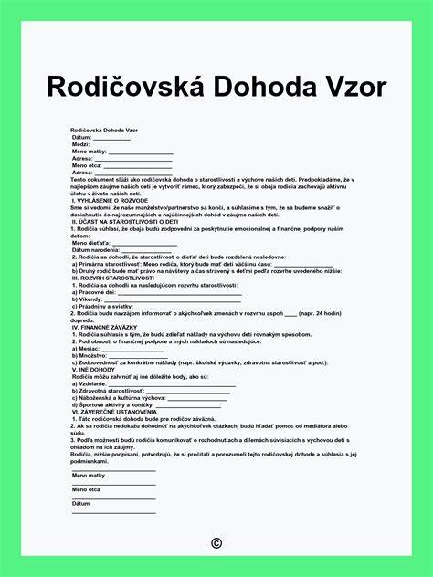 Dohoda rodičov o spoločnej starostlivosti