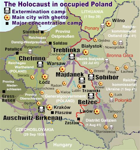 Mapa koncentračných táborov v Európe