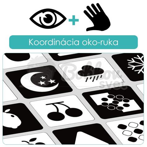 čiernobiele kontrastné karty pre rozvoj zraku