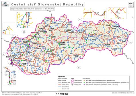 mapa dopravných obmedzení a kritických úsekov na Slovensku