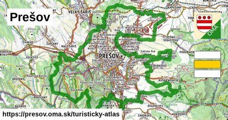 mapa mesta Prešov so zvýraznenými lokalitami dostupnosti opatrovateľských služieb