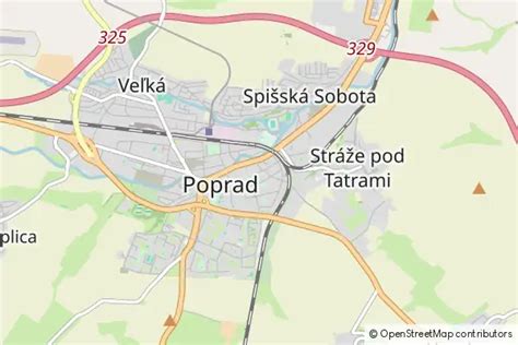 Mapa Popradu s vyznačenou lokalitou Kvetinky