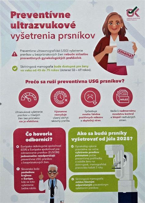 Infografika časovej osi preventívnych prehliadok