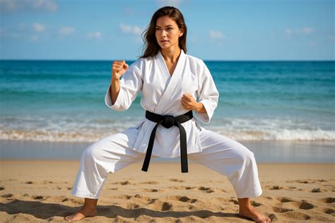 Dieťa ukazujúce karate postoj