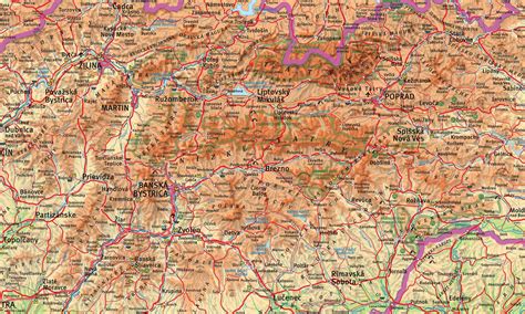 Mapa Záhoria s vyznačenými významnými miestami