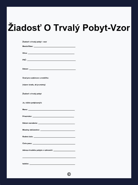 Schéma procesu žiadosti o prechodný pobyt