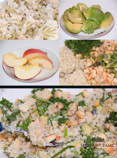 Suroviny na karfiolový šalát s avokádom