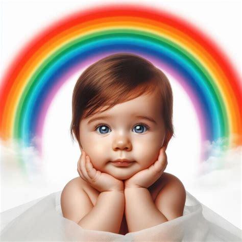 Ilustrácia - dúhové bábätko (rainbow baby)