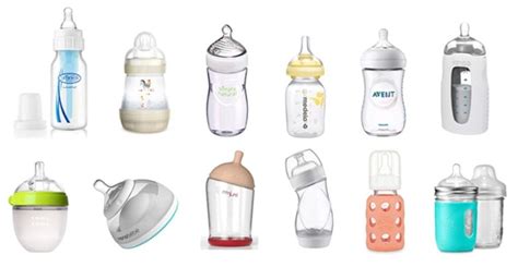 Different types of baby bottle shapes