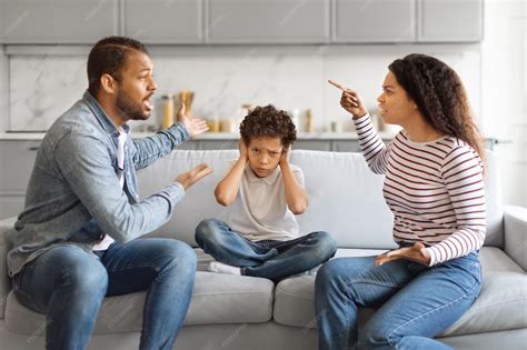 Parents arguing in front of a child