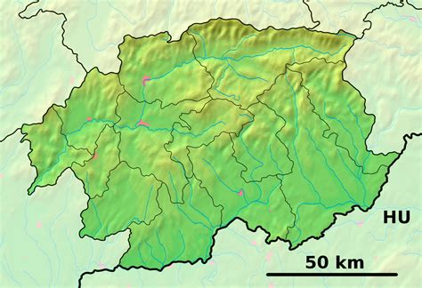 Mapa Detvy a okolia Poľany
