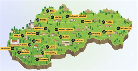 Mapa detských jaslí na Slovensku